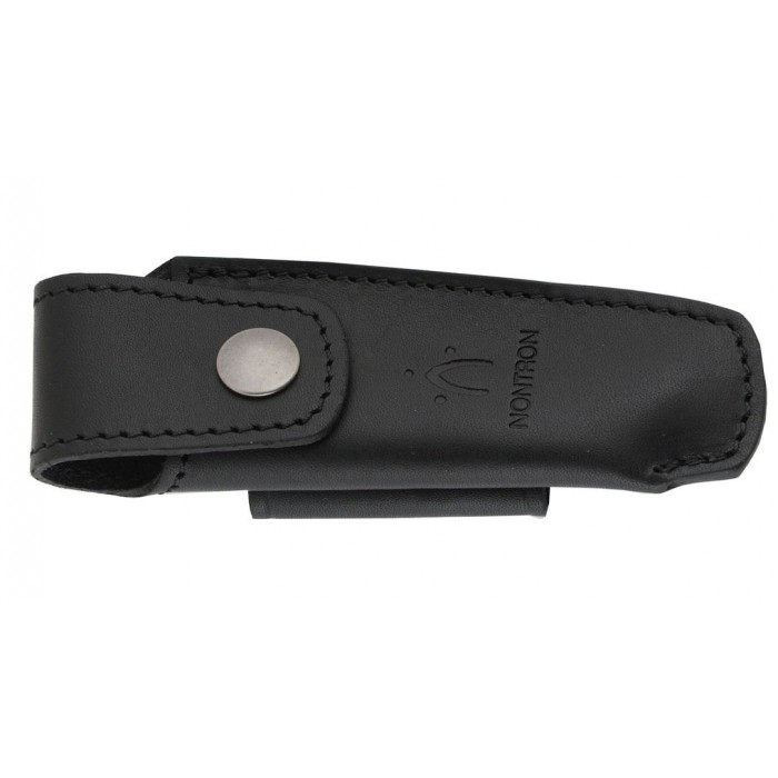 Black leather case for pocket knives N°25