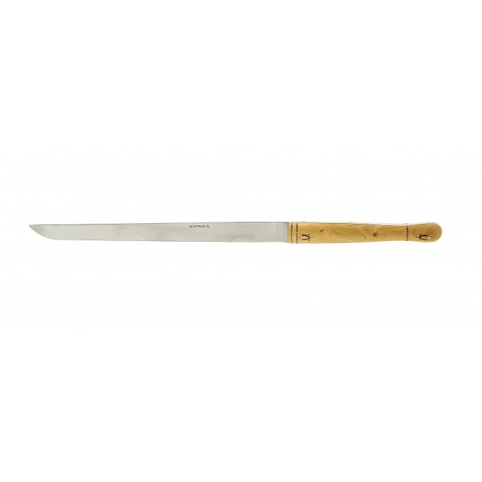 Ham knife woodburned boxwood handle