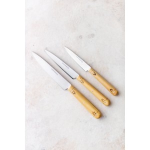 Kitchen knives woodburned boxwood